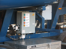 The heart of the Creep Drive system is this CAN Bus panel which controls the hydraulic drive system and communicates with the operator’s remote control console.