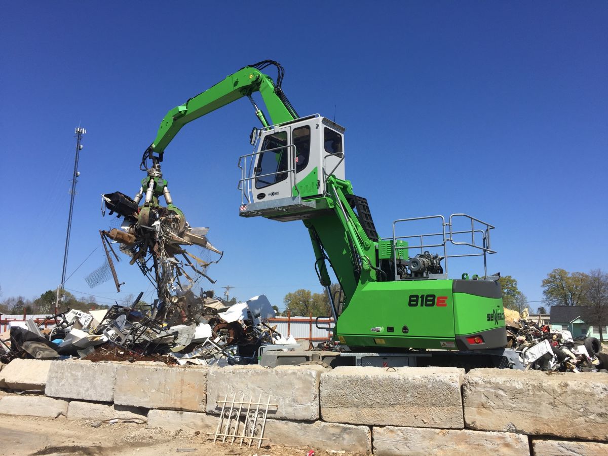 The SENNEBOGEN 818, Grapple And Dealer Service Make A Complete Scrap