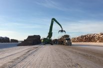 High Level Woodyard Is Moving Up With SENNEBOGEN 840 R-HD Log-Handlers
